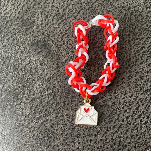 shannons creations Accessories - White love letter rainbow loom bracelet